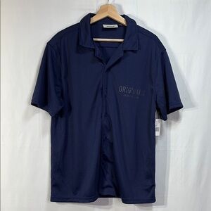 🧮 nwt Brooklyn Cloth navy Relaxed Fit Casual Shirt